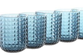 DKD Home Decor Vaso Azul Set de 6 Piezas Basicos 8 x 9.5 x 8 cm