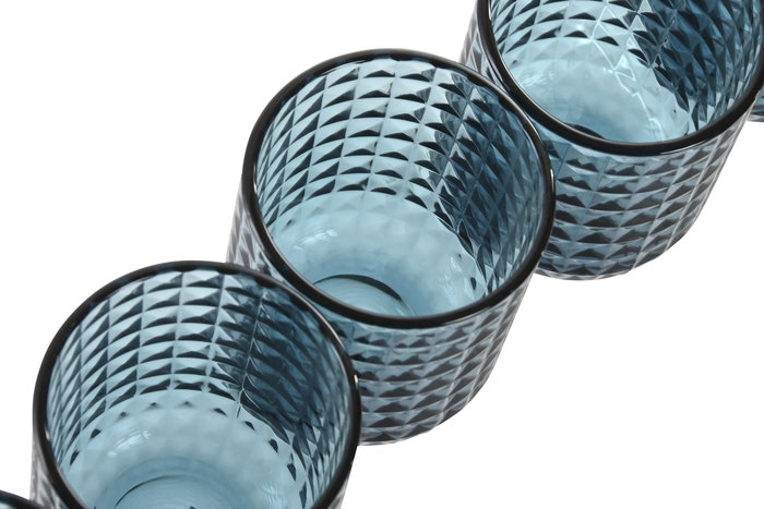 DKD Home Decor Vaso Azul Set de 6 Piezas Basicos 8 x 9.5 x 8 cm