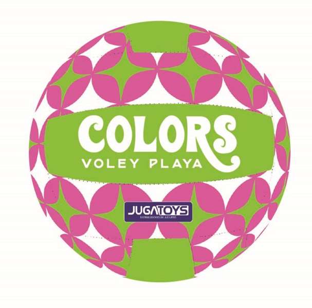 Balón volley playa colors, tacto suave, 21 cm, 270-290 gr. - modelos surtidos