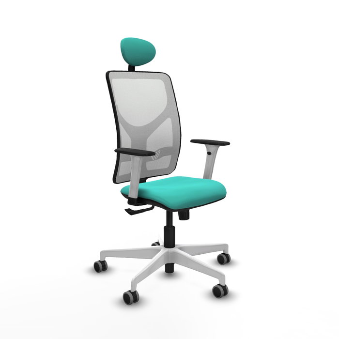 PIQUERAS Y CRESPO Silla de oficina Motilla con mecanismo Sincro, Turquesa y Blanco PIQUERAS Y CRESPO Silla de oficina Motilla con mecanismo Sincro, Turquesa y Blanco