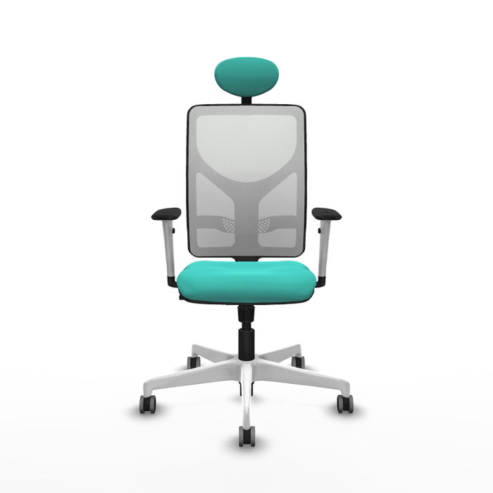 PIQUERAS Y CRESPO Silla de oficina Motilla con mecanismo Sincro, Turquesa y Blanco PIQUERAS Y CRESPO Silla de oficina Motilla con mecanismo Sincro, Turquesa y Blanco