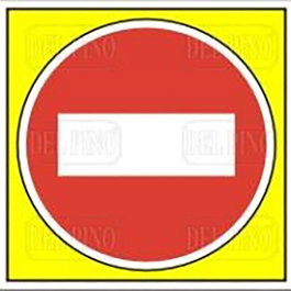 DUVER Señal de Prohibición Dirección Prohibida 245x245mm