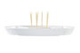 DKD Home Decor Bandeja para Aperitivos Gres y Bambú Tropic Garden 23,5x23,5x7 cm