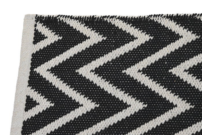 DKD Home Decor Alfombra Algodón Zigzag Bicolor 60x240x1 cm