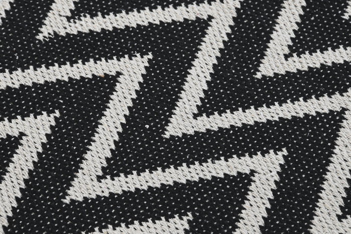 DKD Home Decor Alfombra Algodón Zigzag Bicolor 60x240x1 cm