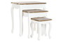 DKD Home Decor Mesita Auxiliar Tradicional Versalles3 Blanco Natural Madera Abeto 40 x 61 x 60 cm Set de 3