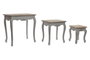 DKD Home Decor Set de 3 Mesitas Auxiliares Abeto 60x40x61 Natural