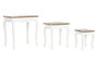 DKD Home Decor Mesita Auxiliar Tradicional Versalles3 Blanco Natural Madera Abeto 40 x 61 x 60 cm Set de 3