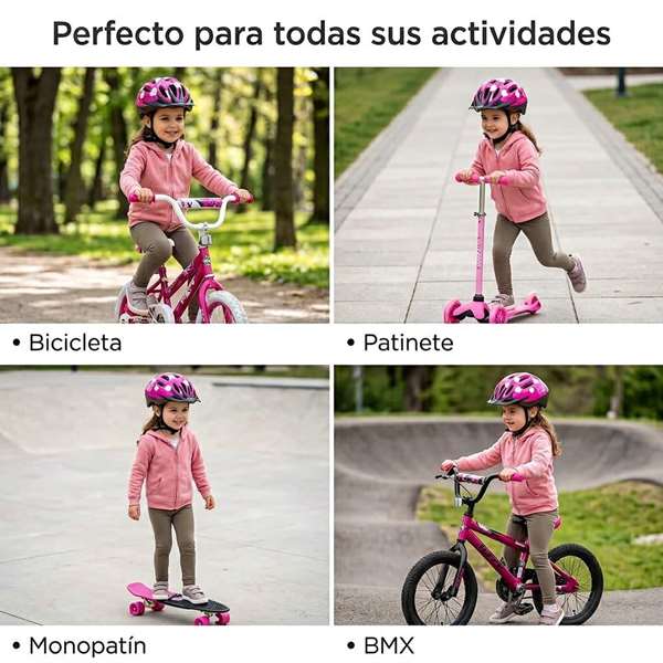 Disney Casco Infantil Minnie, Talla 50-54 cm, para Niñas 2-5 Años, PVC EPS Nylon