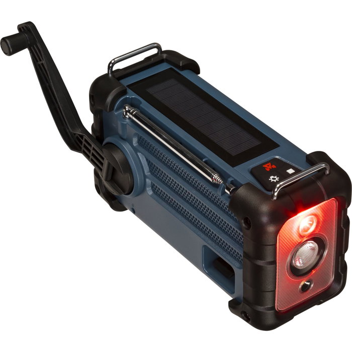 Sangean MMR-99 DAB Radio de Emergencia Azul con Carga Solar y Manivela