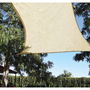 Faura Toldo Vela Rectangular Beige 4x6m Tratamiento Anti-UV Ocultación 100% Polietileno Anillas Acero Inoxidable Cuerda 25mm