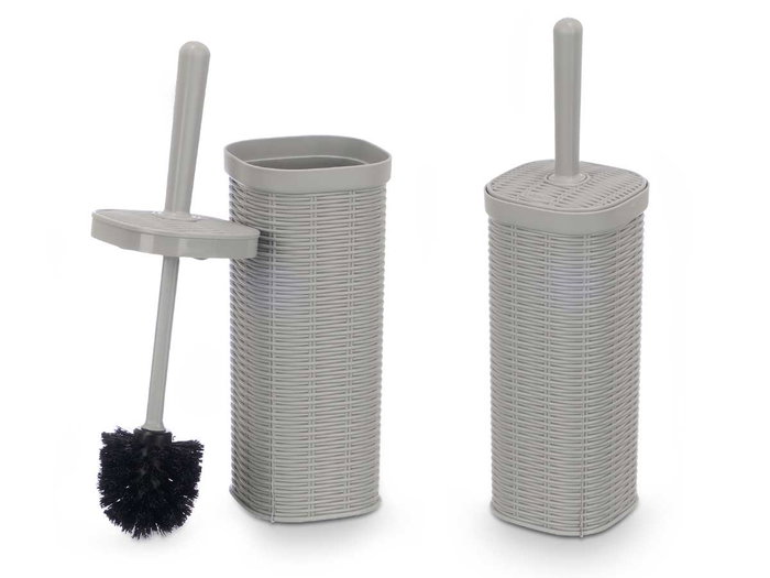 Stefanplast Escobillero Elegance Gris Claro 11.5x11.5x40.5 cm (Set de 6)