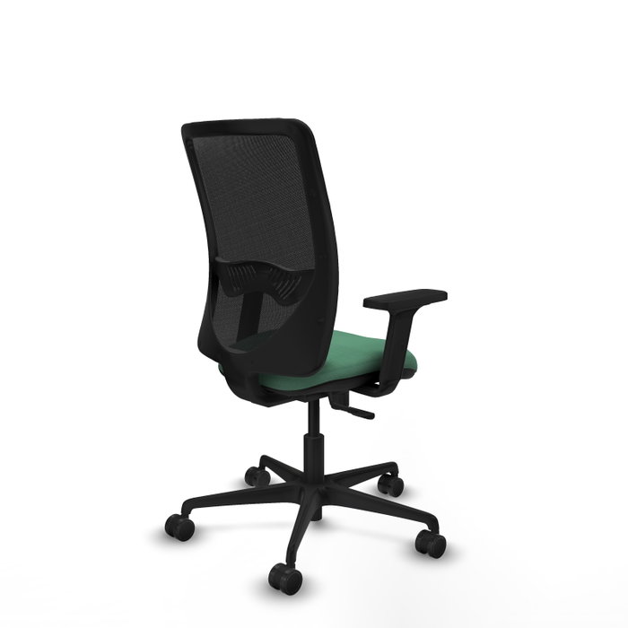 PIQUERAS Y CRESPO Silla de oficina Zulema, Mecanismo Sincro, Verde esmeralda/Negro
