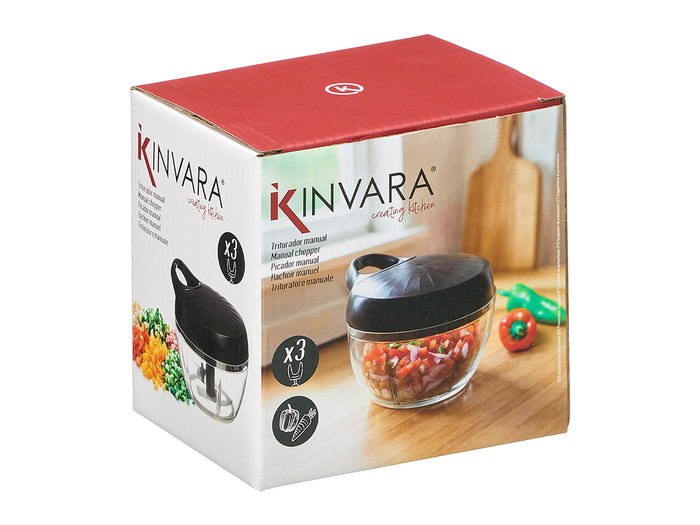 Kinvara Triturador Manual 3 Cuchillas 14 cm x 10.5 cm x 12.5 cm (Set de 12)