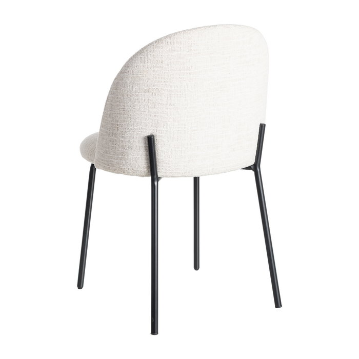 Silla Crema Tejido-Metal Contract 49 X 48 X 80 cm (Set de 2)