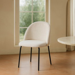 Silla Crema Tejido-Metal Contract 49 X 48 X 80 cm (Set de 2)