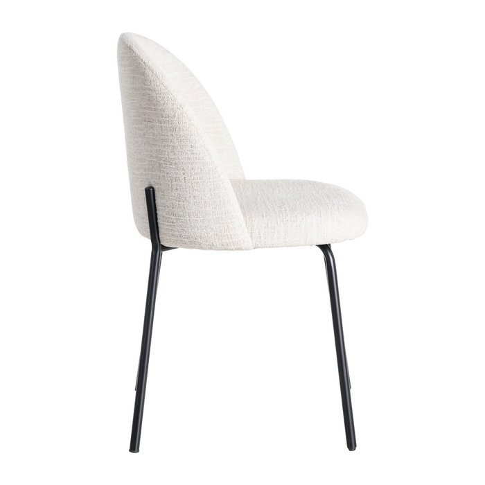 Silla Crema Tejido-Metal Contract 49 X 48 X 80 cm (Set de 2)