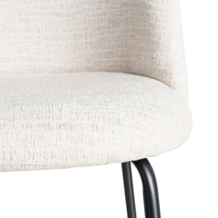 Silla Crema Tejido-Metal Contract 49 X 48 X 80 cm (Set de 2)