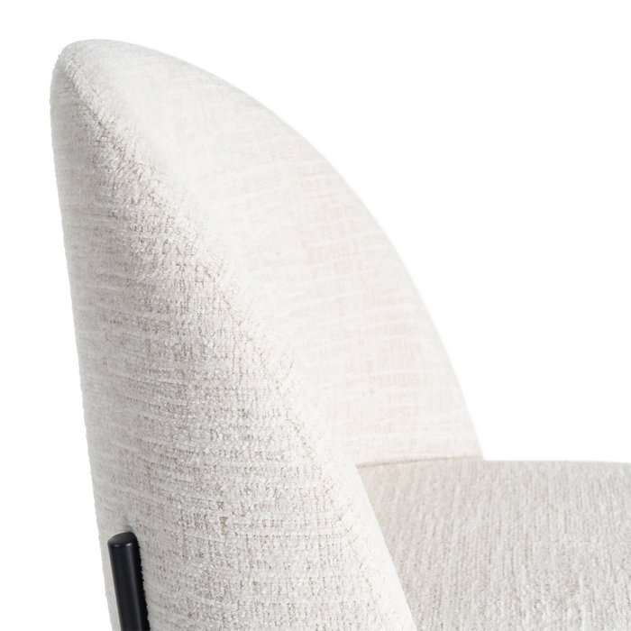 Silla Crema Tejido-Metal Contract 49 X 48 X 80 cm (Set de 2)