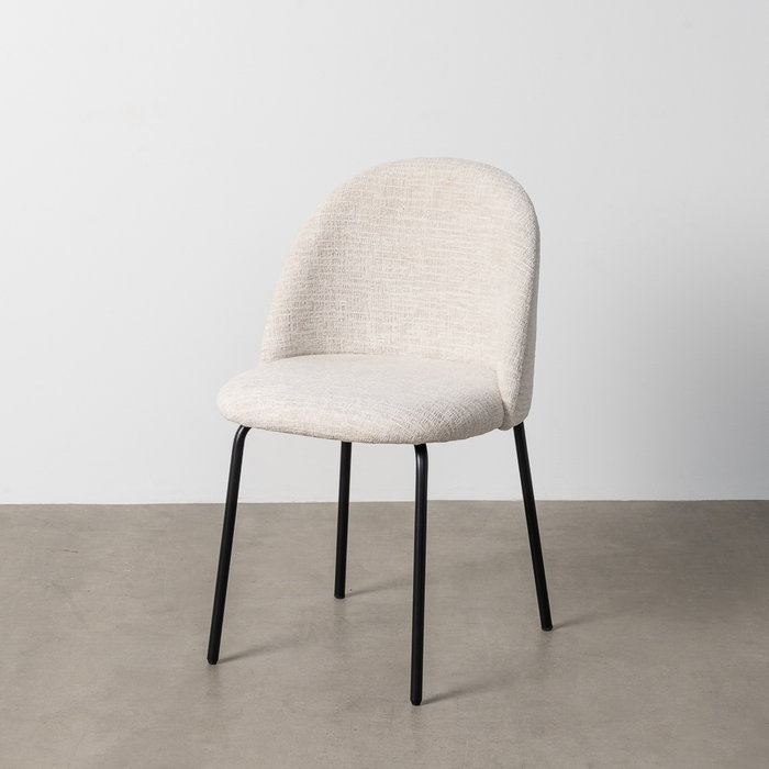 Silla Crema Tejido-Metal Contract 49 X 48 X 80 cm (Set de 2)