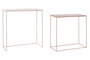 DKD Home Decor Set de 2 Consolas de Metal Rosa Palo