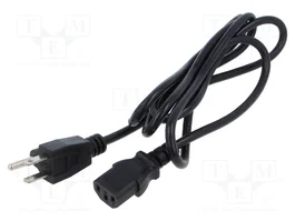 POS Cable de alimentación SVT 3x18AWG IEC C13 a NEMA 5-15 (B) 1,8m