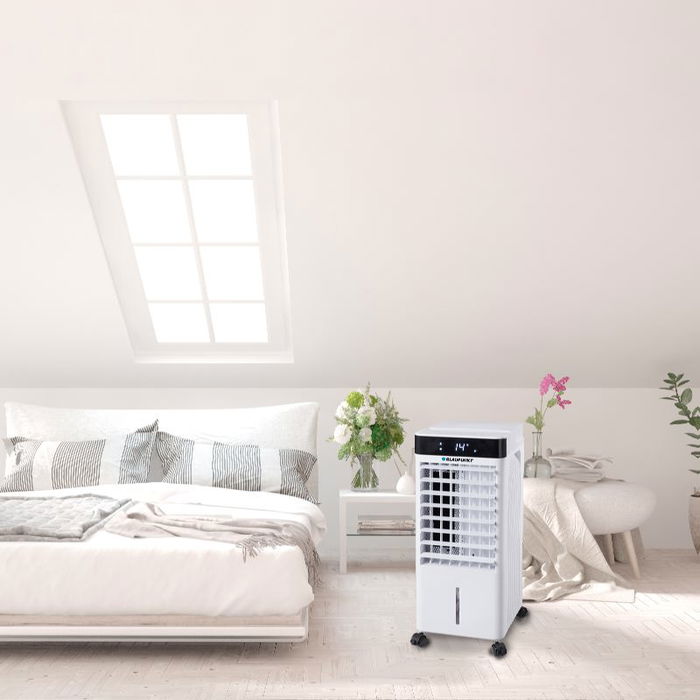 Blaupunkt Climatizador de Aire Acondicionado Frío/Calor 65W, Depósito 8L, 3 Velocidades, Hasta 20 m², con Mando a Distancia y Control de Temperatura