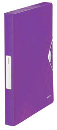 Carpeta De Proyectos Leitz Wow Pp A4 Gomas 3 Cm Violeta Metalizado (Set de 5)