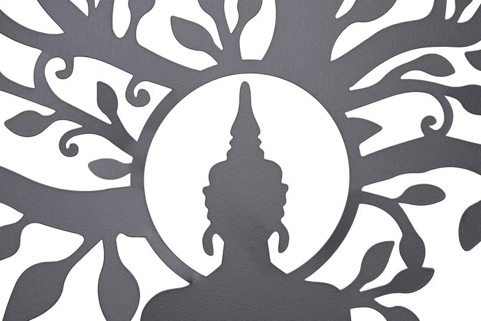 DKD Home Decor Decoración de Pared Metal Buda 60x60 cm Surtido