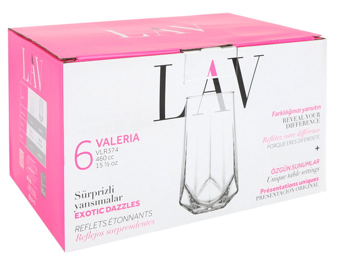 LAV Set de 6 Vasos Valeria 460 cc