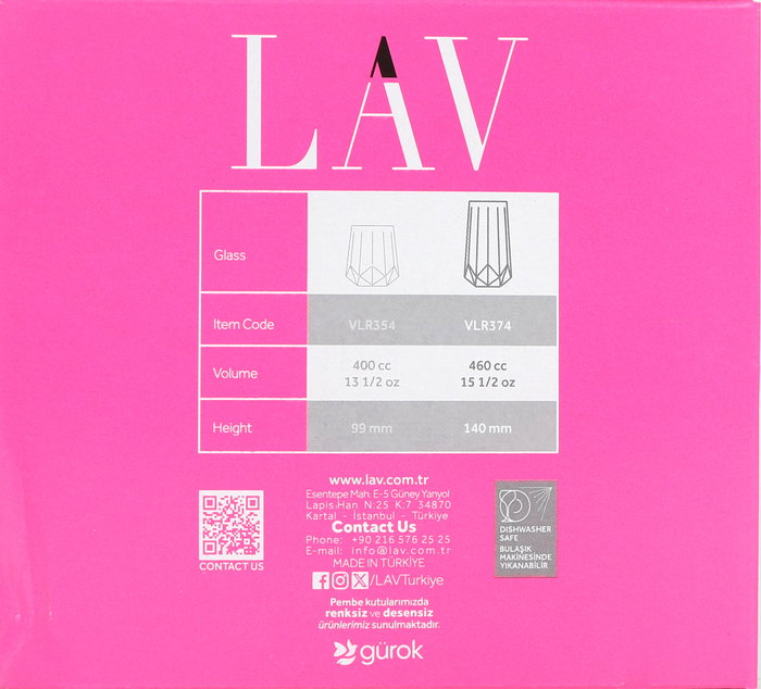 LAV Set de 6 Vasos Valeria 460 cc