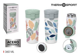 Thermosport Travel Mug Decorada 360ml (7.8 x 6.5 x 18 cm) (12 Unidades)
