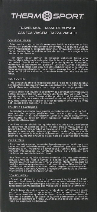 Thermosport Travel Mug Decorada 360ml (7.8 x 6.5 x 18 cm) (12 Unidades)