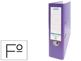 Elba Archivador de Palanca Rado Top Folio, Lomo 80 mm, Violeta, Tamaño Folio