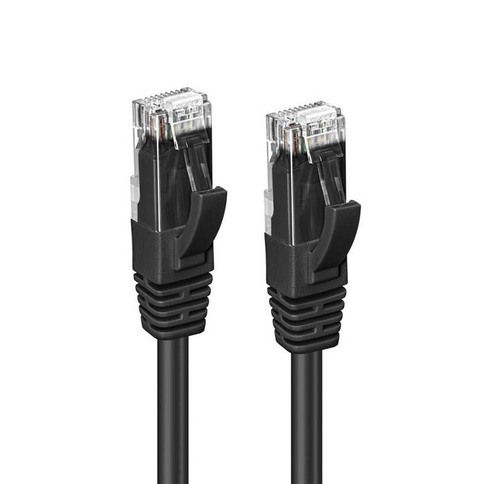 MicroConnect Cable de Red CAT6A UTP 0.15m Negro para 10Gbit y 500Mhz con conectores RJ45 de 50u'