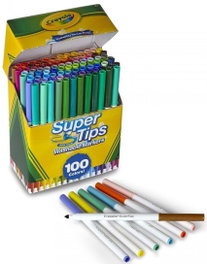 Crayola Estuche de 100 Rotuladores Super Punta Lavable