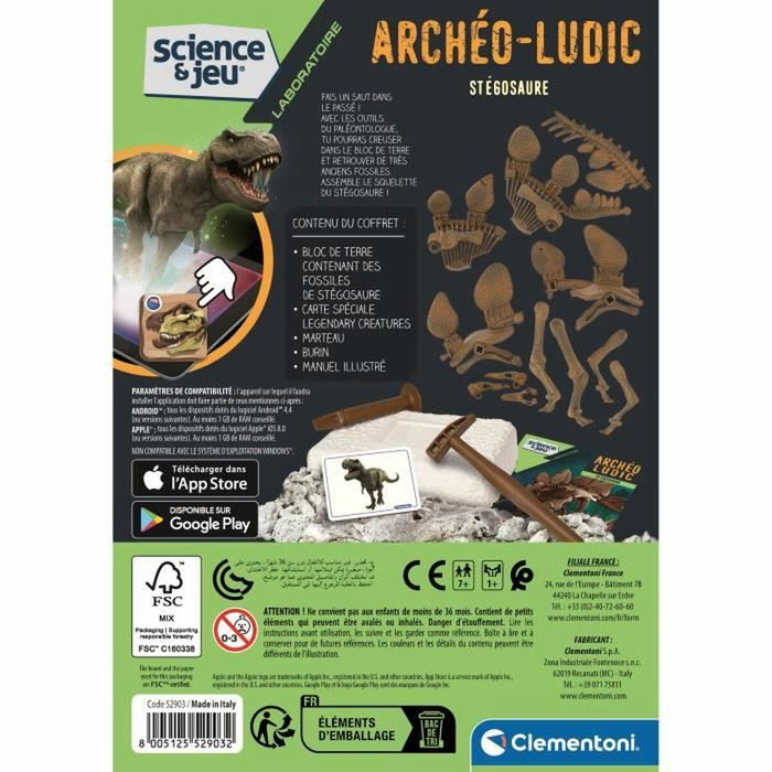 Clementoni Estegosaurio lúdico arqueológico Clementoni Estegosaurio lúdico arqueológico