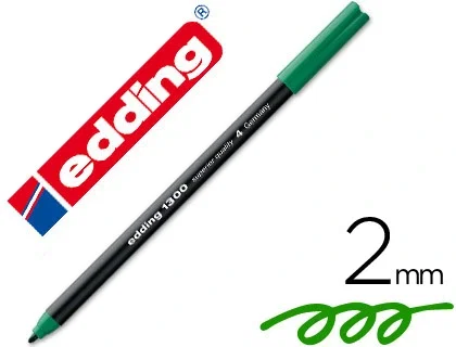 Edding Rotulador 1300 Verde Punta Redonda 2 mm (Set de 10)
