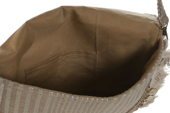 DKD Home Decor Bolso Mediterraneo Plateado Dorado 4 x 25 x 33 cm (4 Unidades)