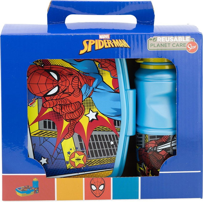 Set de Fiambrera y Bidón Spider-Man CZ11279 380 ml 17 cm Plástico Set de Fiambrera y Bidón Spider-Man CZ11279 380 ml 17 cm Plástico