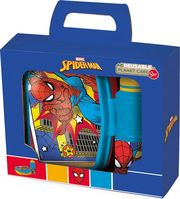Licensing Caja de Regalo Spider-Man con Botella Easy Sport y Funny Sand Box