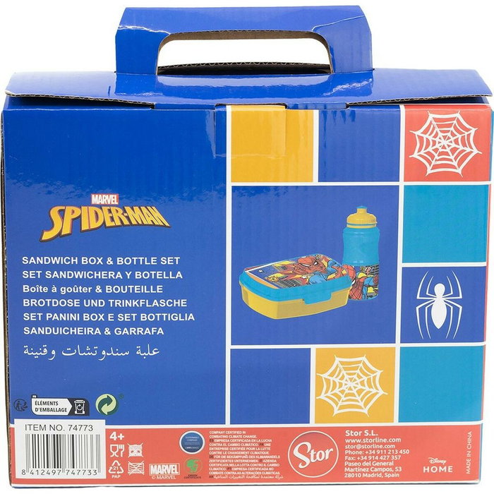 Licensing Caja de Regalo Spider-Man con Botella Easy Sport y Funny Sand Box