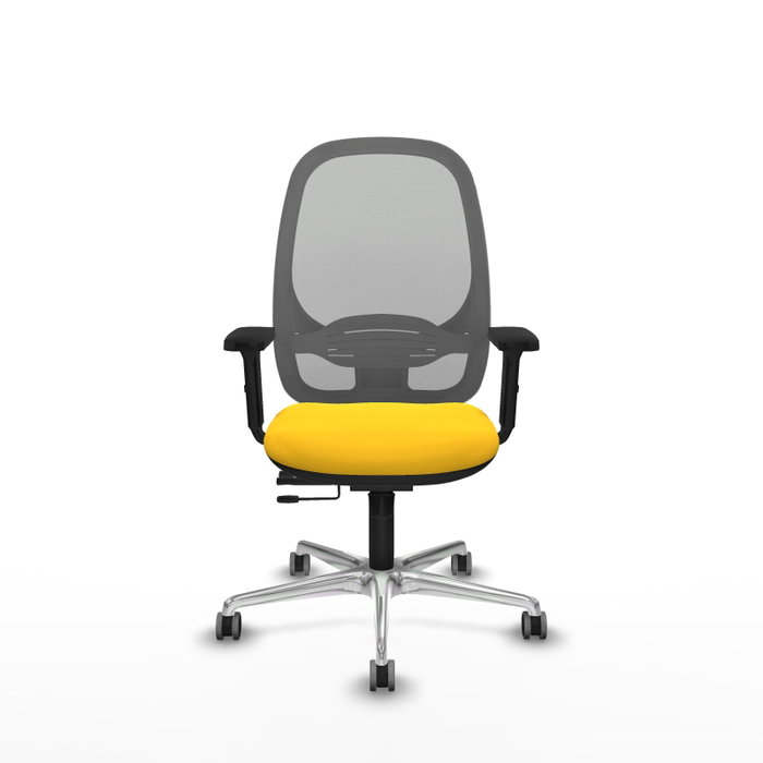 PIQUERAS Y CRESPO Silla de oficina Cilanco con mecanismo Sincro/Traslack, Amarillo y Gris PIQUERAS Y CRESPO Silla de oficina Cilanco con mecanismo Sincro/Traslack, Amarillo y Gris