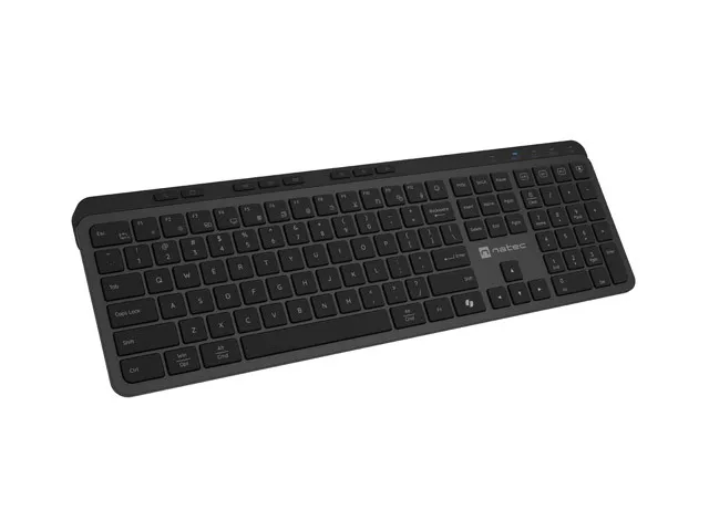 Natec Medusa Klawiatura Bezprzewodowa Bluetooth 2.4 GHz Slim Czarna 21 Klawisze Multimedialne Układ Polski