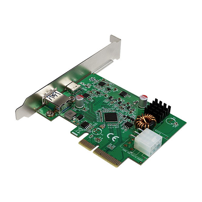 LogiLink Tarjeta PCI-Express con USB 3.2 Gen2, USB-A y USB-C (PD)