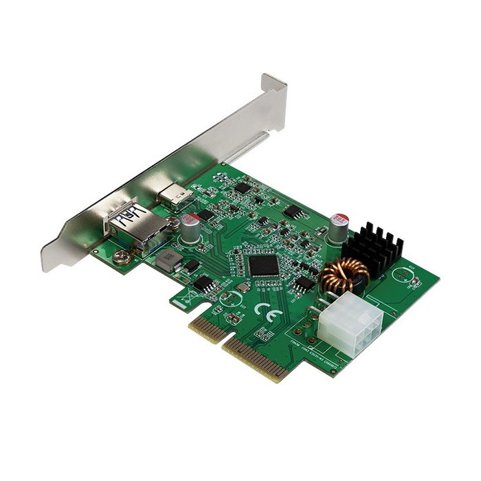 LogiLink Tarjeta PCI-Express USB 3.2 Gen2 con USB-A y USB-C (PD) inevitable