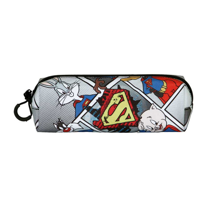 Looney Tunes Estuche Portatodo Cuadrado FAN 2.0 Super Tunes Gris 21x8x5.5 cm