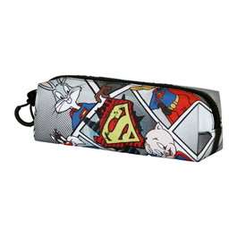 Looney Tunes Estuche Portatodo Cuadrado FAN 2.0 Super Tunes Gris 21x8x5.5 cm