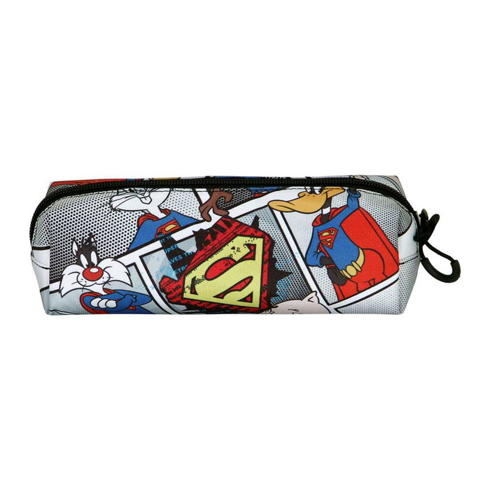 Looney Tunes Estuche Portatodo Cuadrado FAN 2.0 Super Tunes Gris 21x8x5.5 cm