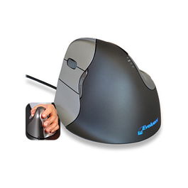 Evoluent VM4L Ratón Vertical Óptico USB Tipo A, 6 Botones, Alámbrico, Mano Izquierda, Negro